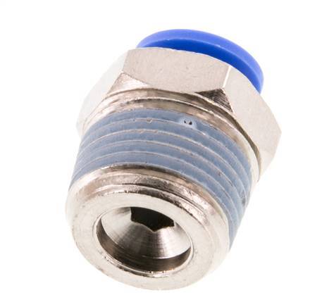 6mm x R3/8'' Push-in Fitting with Male Threads Brass/PA 66 NBR [5 Pieces]