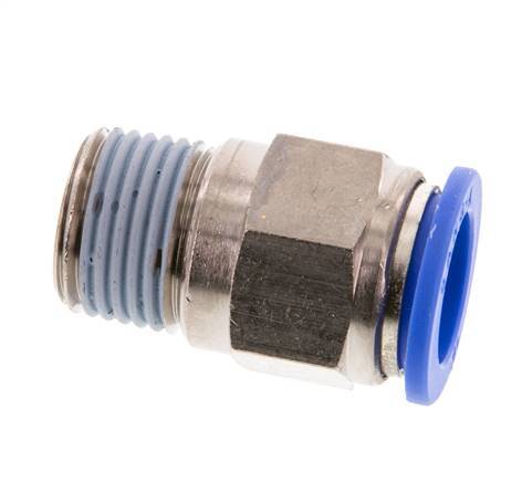 16mm x R1/2'' Push-in Fitting with Male Threads Brass/PA 66 NBR