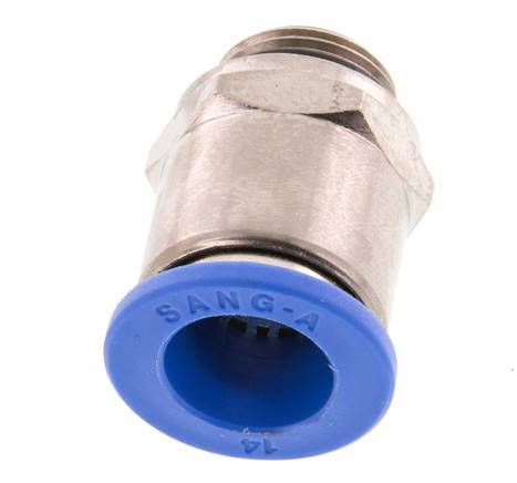 14mm x G3/8'' Push-in Fitting with Male Threads Brass/PA 66 NBR