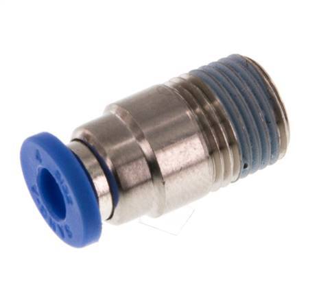 4mm x R1/8'' Push-in Fitting with Male Threads Brass/PA 66 NBR Inner Hexagon [5 Pieces]