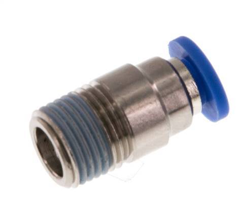 4mm x R1/8'' Push-in Fitting with Male Threads Brass/PA 66 NBR Inner Hexagon [5 Pieces]
