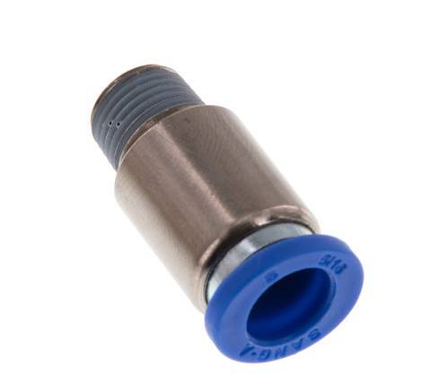 8mm x R1/8'' Push-in Fitting with Male Threads Brass/PA 66 NBR Inner Hexagon [5 Pieces]