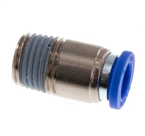 8mm x R1/4'' Push-in Fitting with Male Threads Brass/PA 66 NBR Inner Hexagon [5 Pieces]