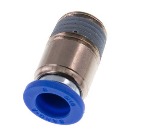 8mm x R1/4'' Push-in Fitting with Male Threads Brass/PA 66 NBR Inner Hexagon [5 Pieces]