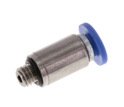 3mm x M 5 Push-in Fitting with Male Threads Brass/PA 66 NBR Inner Hexagon [5 Pieces]
