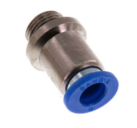 6mm x G1/8'' Push-in Fitting with Male Threads Brass/PA 66 NBR Inner Hexagon [5 Pieces]