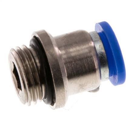 8mm x G1/4'' Push-in Fitting with Male Threads Brass/PA 66 NBR Inner Hexagon [5 Pieces]