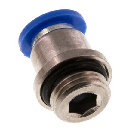 8mm x G1/4'' Push-in Fitting with Male Threads Brass/PA 66 NBR Inner Hexagon [5 Pieces]