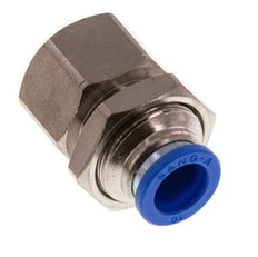10mm x G3/8'' Push-in Fitting with Female Threads Brass/PA 66 NBR Bulkhead