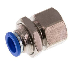 10mm x G3/8'' Push-in Fitting with Female Threads Brass/PA 66 NBR Bulkhead