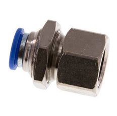 10mm x G3/8'' Push-in Fitting with Female Threads Brass/PA 66 NBR Bulkhead