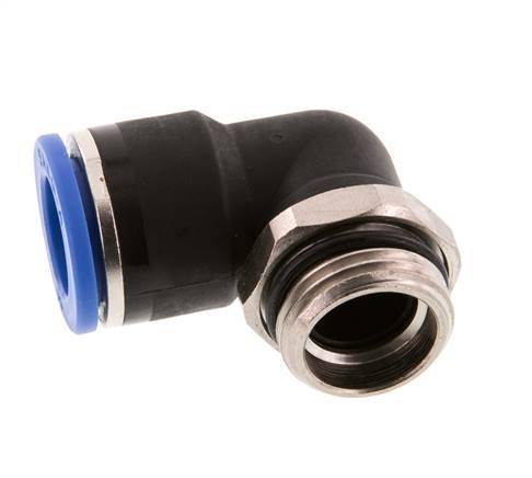 14mm x G1/2'' 90deg Elbow Push-in Fitting with Male Threads Brass/PA 66 NBR Short Sleeve Rotatable