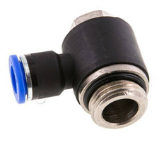 10mm x G1/2'' 90deg Elbow L-shape Push-in Fitting with Male Threads Brass/PA 66 NBR Rotatable