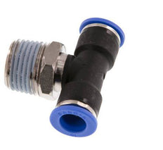 10mm x R1/2'' Inline Tee Push-in Fitting with Male Threads Brass/PA 66 NBR Rotatable