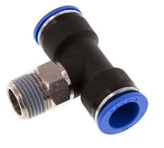 16mm x R1/2'' Inline Tee Push-in Fitting with Male Threads Brass/PA 66 NBR Rotatable