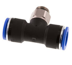16mm x G3/8'' Inline Tee Push-in Fitting with Male Threads Brass/PA 66 NBR Rotatable