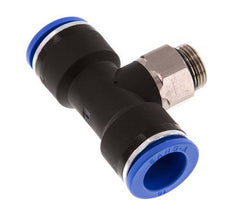 16mm x G3/8'' Inline Tee Push-in Fitting with Male Threads Brass/PA 66 NBR Rotatable