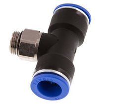 16mm x G3/8'' Inline Tee Push-in Fitting with Male Threads Brass/PA 66 NBR Rotatable