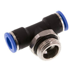 10mm x G1/2'' Inline Tee Push-in Fitting with Male Threads Brass/PA 66 NBR Rotatable
