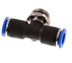 12mm x G1/2'' Inline Tee Push-in Fitting with Male Threads Brass/PA 66 NBR Rotatable