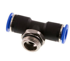 12mm x G1/2'' Inline Tee Push-in Fitting with Male Threads Brass/PA 66 NBR Rotatable