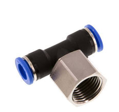 10mm x G1/2'' Inline Tee Push-in Fitting with Female Threads Brass/PA 66 NBR Rotatable