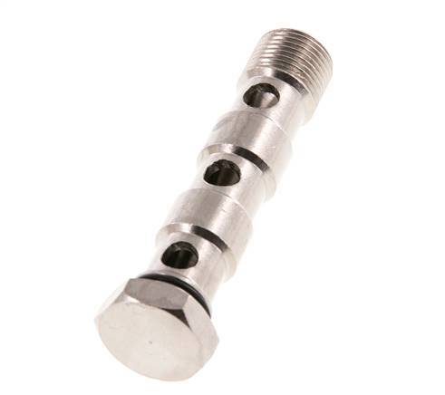 3-way nickel-plated Brass Banjo Bolt with G3/8'' Male Threads NBR