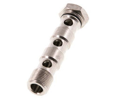 3-way nickel-plated Brass Banjo Bolt with G3/8'' Male Threads NBR