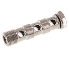 3-way nickel-plated Brass Banjo Bolt with G1/2'' Male Threads NBR