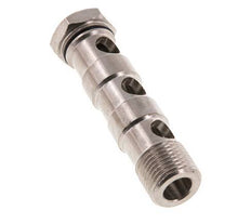3-way nickel-plated Brass Banjo Bolt with G1/2'' Male Threads NBR