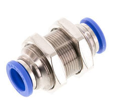 10mm Push-in Fitting Brass/PA 66 NBR Bulkhead
