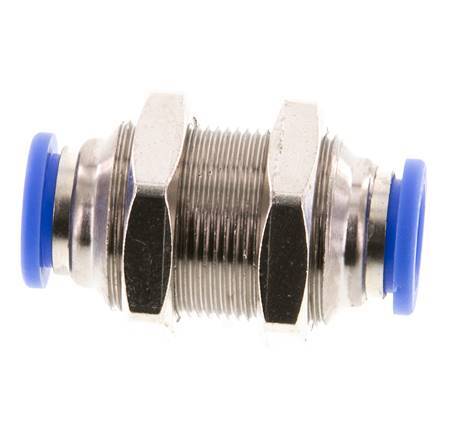10mm Push-in Fitting Brass/PA 66 NBR Bulkhead