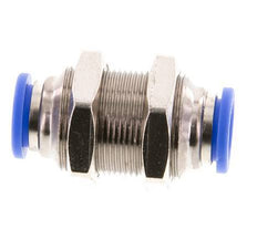 10mm Push-in Fitting Brass/PA 66 NBR Bulkhead