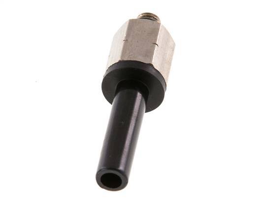 6mm x UNF 10-32 Plug-in Fitting Brass/PA 66 NBR [5 Pieces]