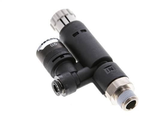 Pneumatic Pressure Regulator 4mm - R1/8'' with Pressure Gauge