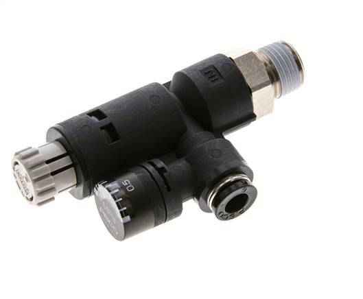 Pneumatic Pressure Regulator 6mm - R1/4'' with Pressure Gauge