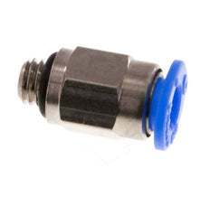 4mm x M 5 Push-in Fitting with Male Threads Brass/POM NBR Compact Design [5 Pieces]