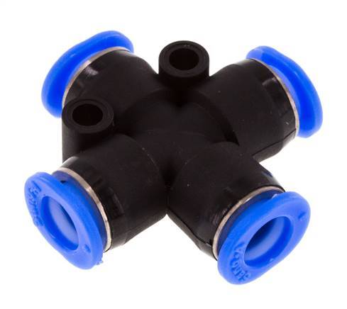 6mm Cross Push-in Fitting PA 66 NBR Compact Design
