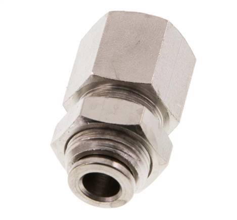 6mm x G1/4'' Push-in Fitting with Female Threads Brass NBR Bulkhead