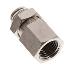 6mm x G1/4'' Push-in Fitting with Female Threads Brass NBR Bulkhead
