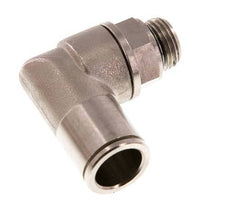 12mm x G1/4'' 90deg Elbow Push-in Fitting with Male Threads Brass NBR Rotatable