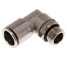 14mm x G3/8'' 90deg Elbow Push-in Fitting with Male Threads Brass NBR Rotatable