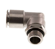 14mm x G3/8'' 90deg Elbow Push-in Fitting with Male Threads Brass NBR Rotatable