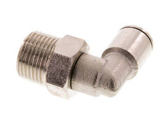 8mm x R3/8'' 90deg Elbow Push-in Fitting with Male Threads Brass FKM Rotatable