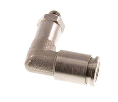 6mm x M 5 90deg Elbow Push-in Fitting with Male Threads Brass NBR Long Sleeve Rotatable