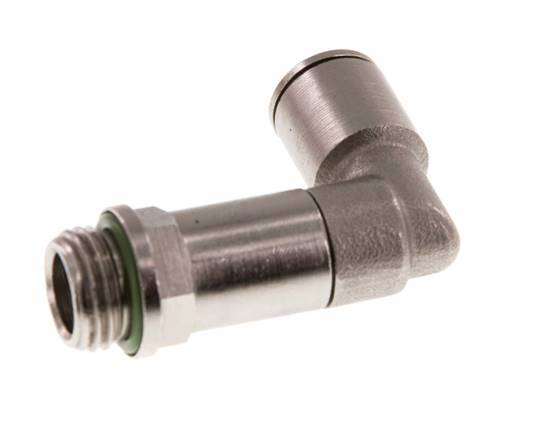 8mm x G1/4'' 90deg Elbow Push-in Fitting with Male Threads Brass FKM Long Sleeve
