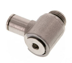 6mm x G1/4'' 90deg Elbow L-shape Push-in Fitting with Male Threads Brass NBR Rotatable