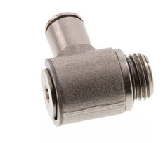 6mm x G1/4'' 90deg Elbow L-shape Push-in Fitting with Male Threads Brass NBR Rotatable