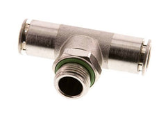 12mm x G3/8'' Inline Tee Push-in Fitting with Male Threads Brass FKM Rotatable