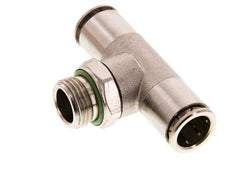12mm x G3/8'' Inline Tee Push-in Fitting with Male Threads Brass FKM Rotatable